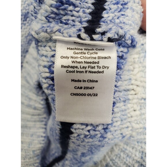 Talbots Petite 100% Cotton Striped Crewneck Sleeveless Sweater Vest Size XLP - Picture 4 of 5